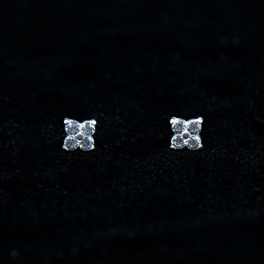 Quadruple CZ Stud Earrings