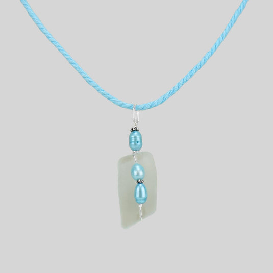 Essence of Fire & Sea Blue Mermaid Tears Necklace robins egg blue
