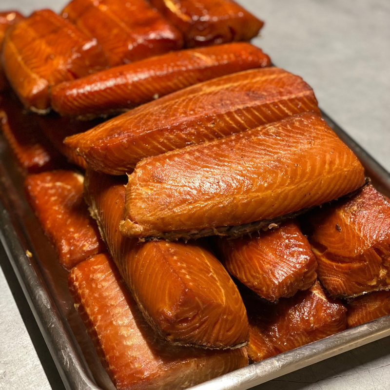 Load image into Gallery viewer, smoked salmon vendor photo