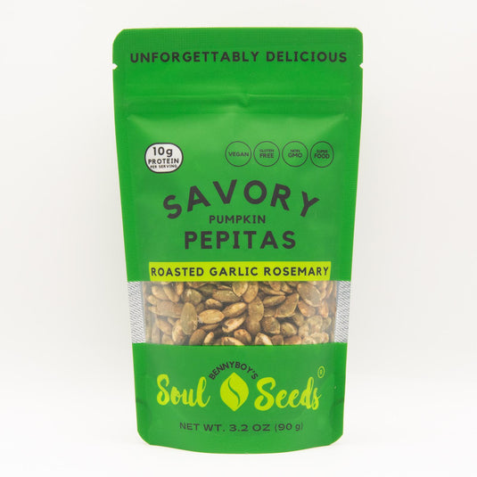Benny Boy's Roasted Garlic Rosemary Pumpkin Pepitas 3.2oz