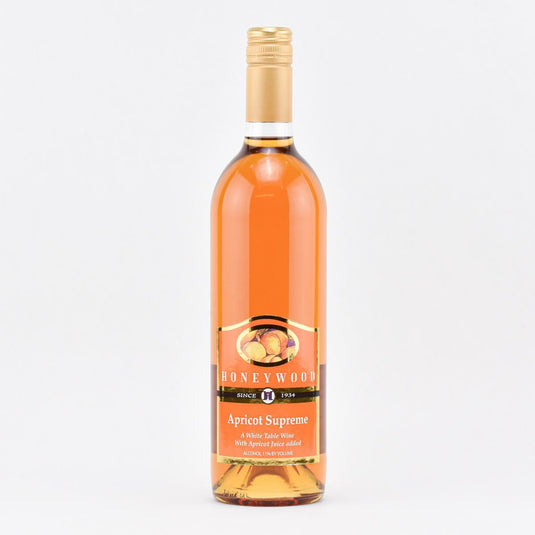 Honeywood Apricot Supreme Wine front of bottle