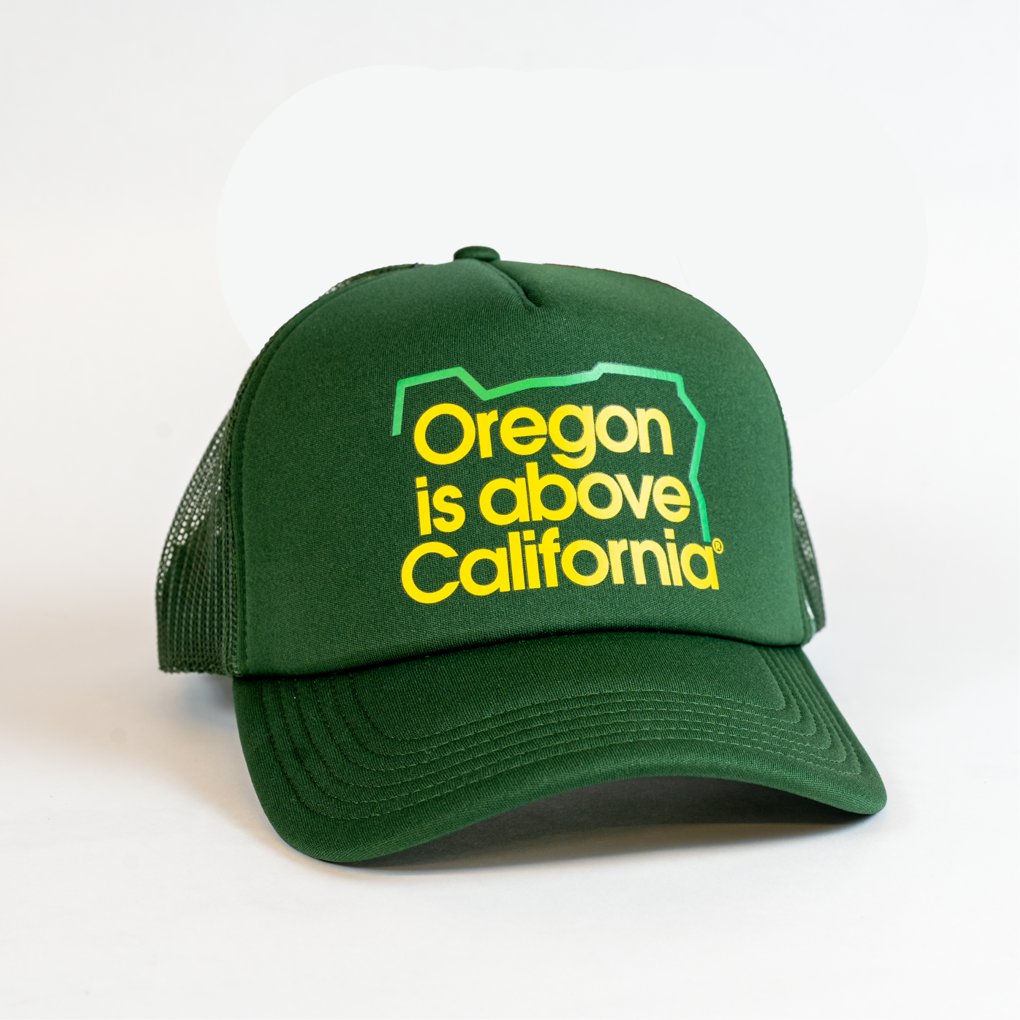 Grafletics Oregon Is Above California Trucker Hat – Made In Oregon