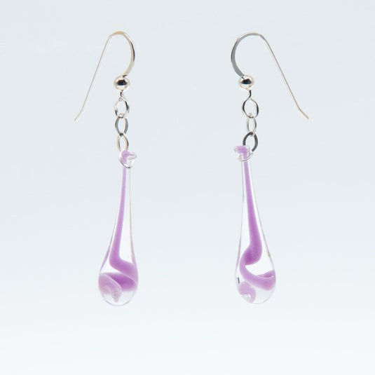 Raindrop Glass Earrings, Assorted Colors