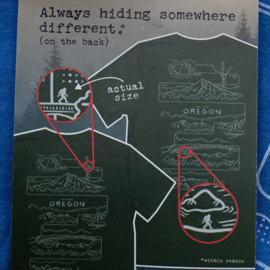 Find Little Bigfoot Bridge City T-Shirt tag detail