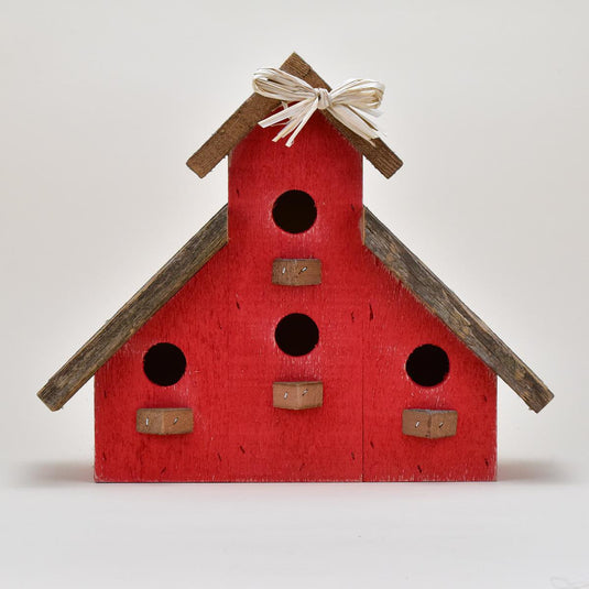 Foothills Wood Factory Red Birdhouse Barn front