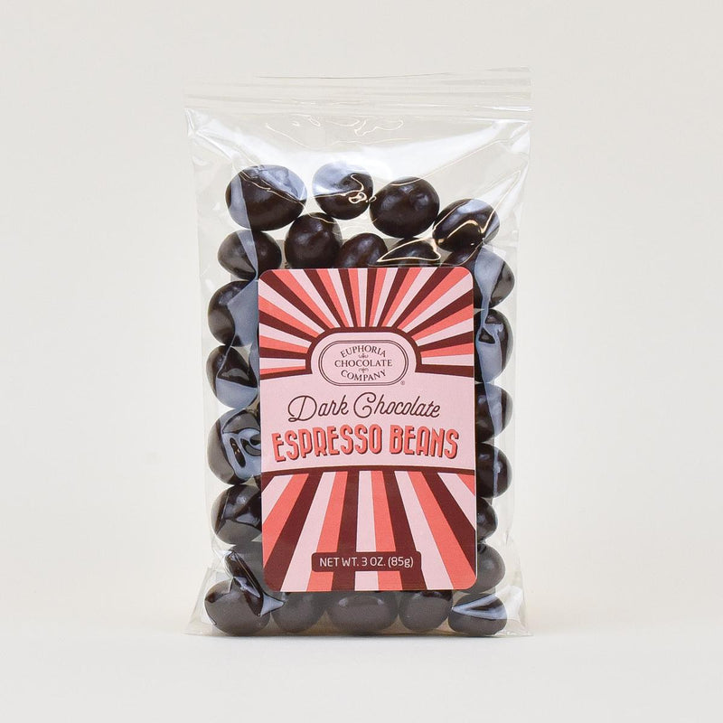 Load image into Gallery viewer, Euphoria Chocolate Dark Chocolate Espresso Beans front
