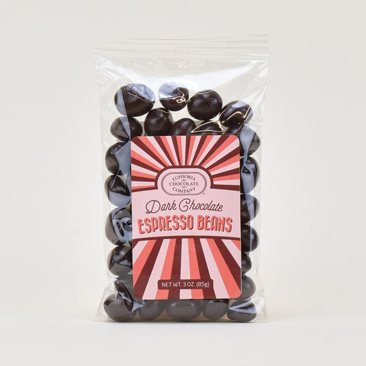 Euphoria Chocolate Dark Chocolate Espresso Beans front