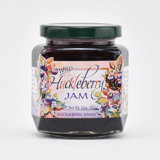 Huckleberry Haven Wild Huckleberry Jam, 11oz front of jar
