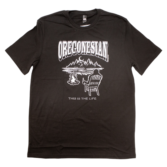 Oregonesian This Is The Life Bigfoot T-Shirt, Black