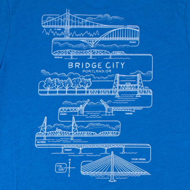 Load image into Gallery viewer, Find Little Bigfoot Bridge City T-Shirt back detail
