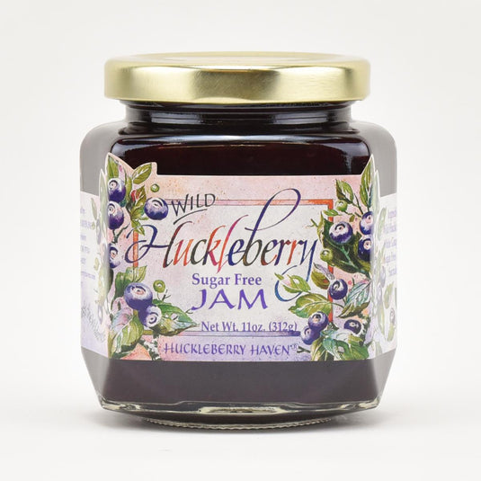 Huckleberry Haven Wild Huckleberry Jam No Sugar Added, 11oz. front