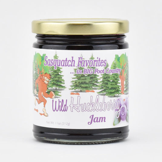 Huckleberry Haven Sasquatch Wild Huckleberry Jam, 11oz. front