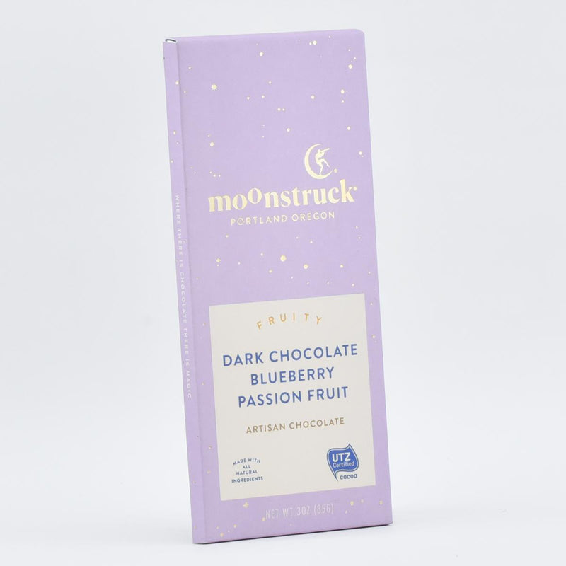 Load image into Gallery viewer, Moonstruck Dark Chocolate Blueberry Passion Fruit Bar
