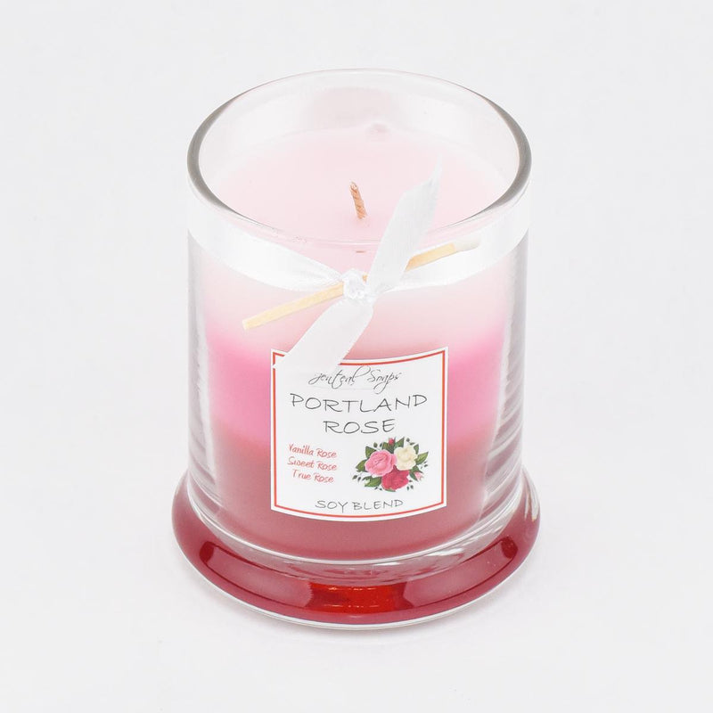 Load image into Gallery viewer, Jenteal Soaps Portland Rose Layer Candle, 7oz.
