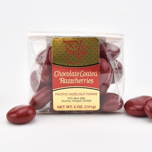 Pacific Hazelnut Farms Chocolate Coated Razzcherries 5oz Bag