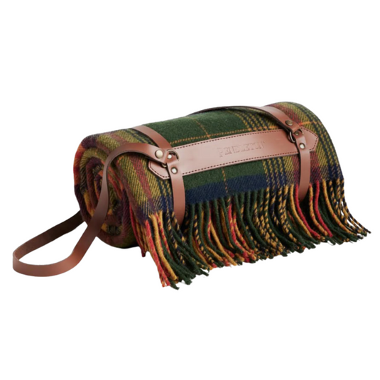 Pendleton Motor Robe Forest Park Throw with Leather Carrier