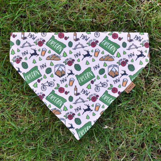 Chasin' Tails Dog Bandana PNW Rose Stag, Large