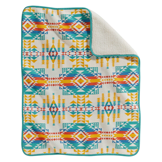 Pendleton Pilot Rock Ivory Sherpa Stroller Blanket