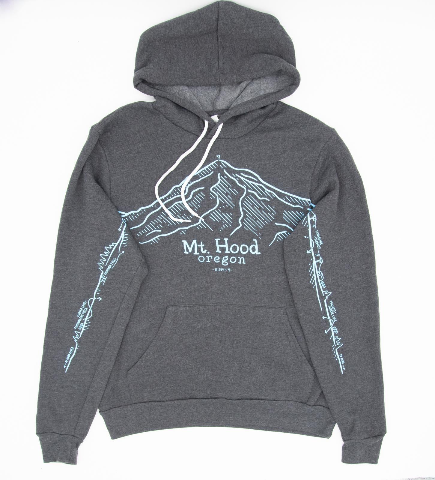 Travel Tees Mount Hood Sweatshirt With Sleeve Design – Made In Oregon