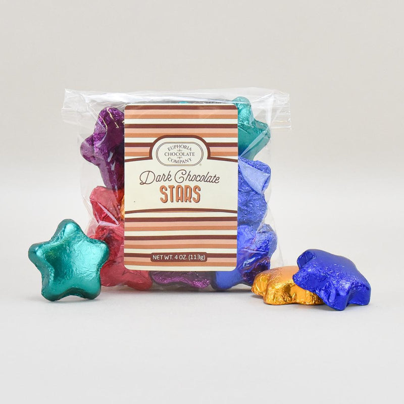 Load image into Gallery viewer, euphoria dark chocolate stars 4 oz