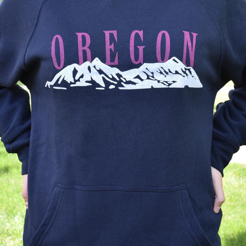 Load image into Gallery viewer, Be Oregon Hoodie Sweatshirt Oregon Mountains
