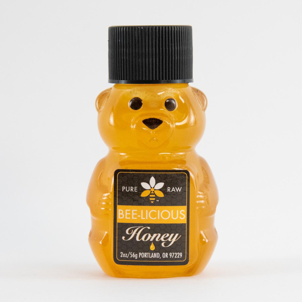 Bee-Licious Pure and Natural Clover Honey Bear, 2oz. | Made in