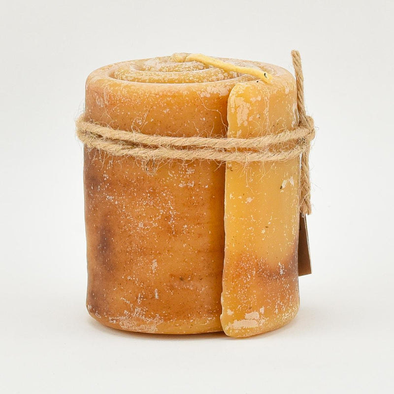 Load image into Gallery viewer, Primitive Lights Cinnamon Roll Beeswax Candle, 11oz.

