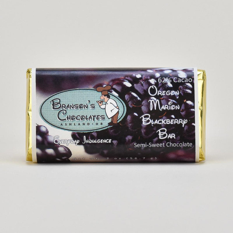 Load image into Gallery viewer, Branson&#39;s Chocolates Oregon Marion Blackberry Bar, 2oz front
