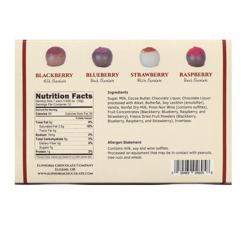 Load image into Gallery viewer, Euphoria Chocolate Oregon Berry Wine Truffle, 12pc