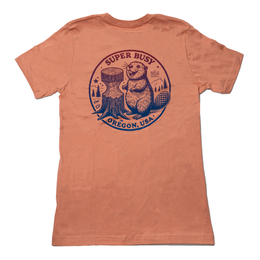 Graflectics Super Busy Beaver in Oregon T-Shirt