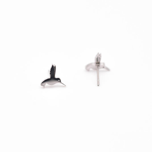 Silver Hummingbird Earrings