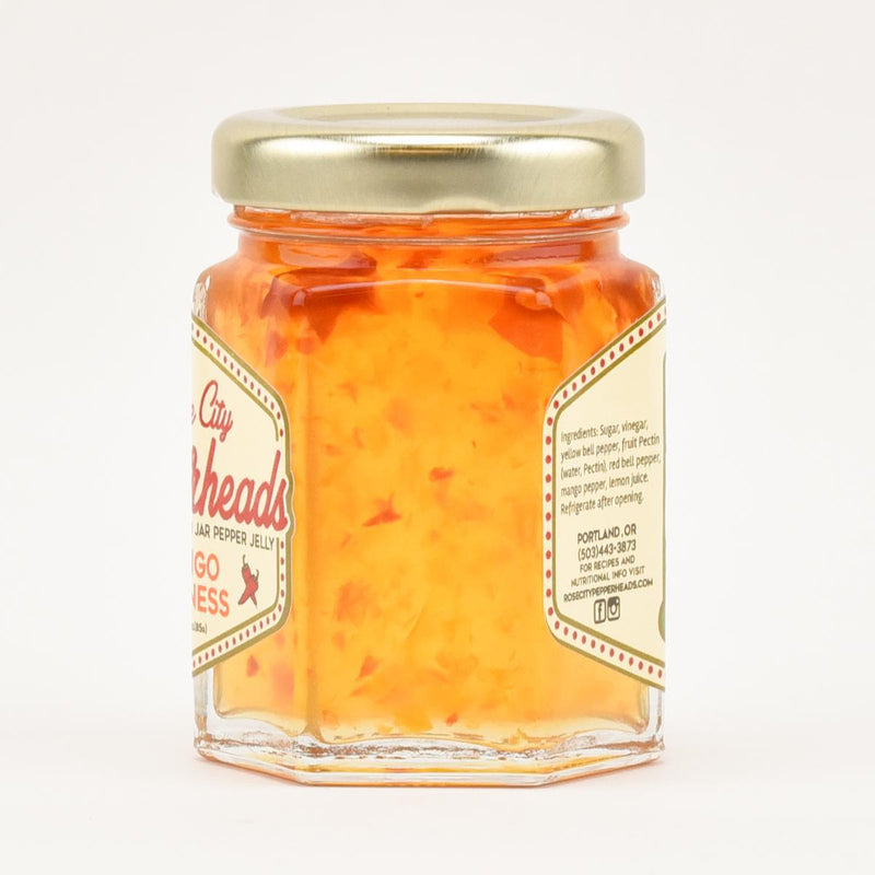 Load image into Gallery viewer, Rose City Pepperheads Mango Madness Jelly, 3oz.

