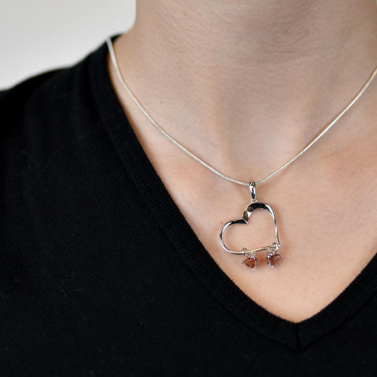 Desert Sun Gems Sunstone Heart Necklace