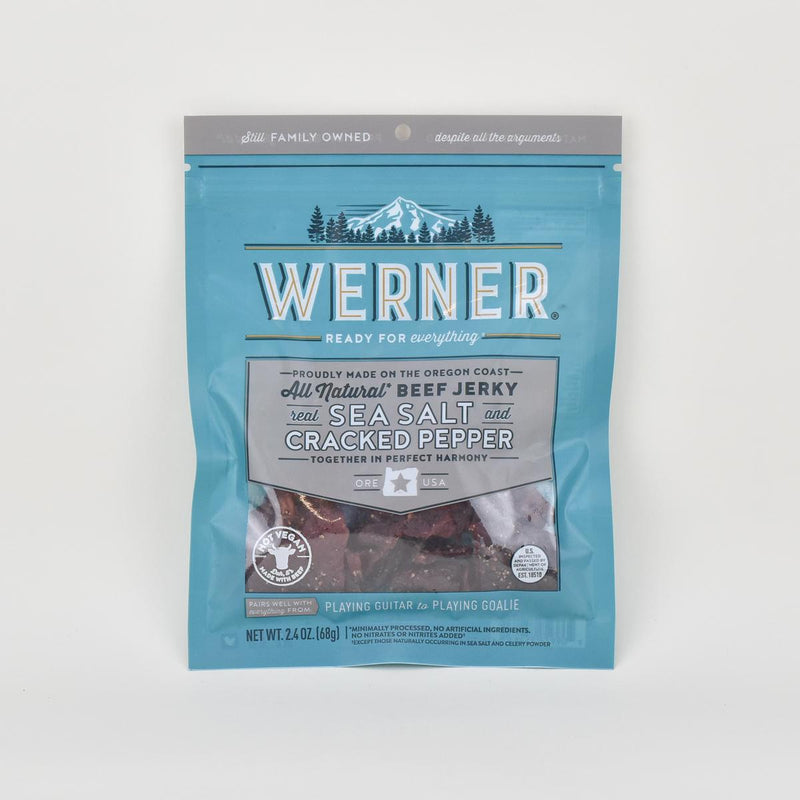 Load image into Gallery viewer, Werner Sea Salt &amp; Cracked Pepper Beef Jerky
