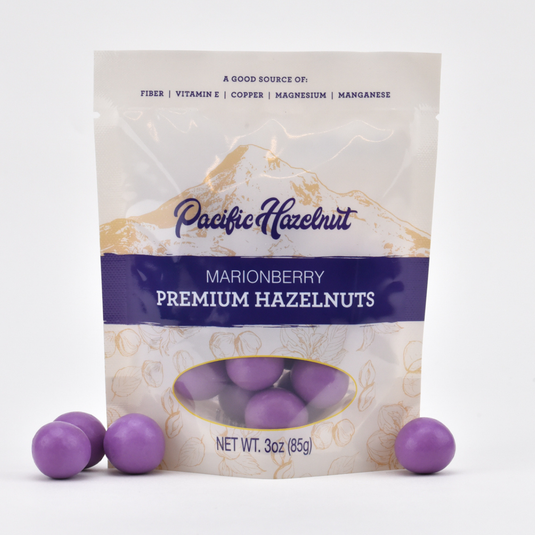 Pacific Hazelnut Farms Marionberry Chocolate Hazelnuts 3oz Bag