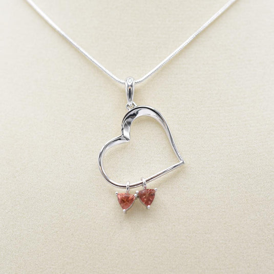 Desert Sun Gems Sunstone Heart Necklace