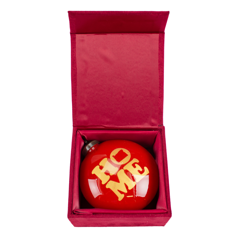 Load image into Gallery viewer, Oregon Home Red Glass Ornament
