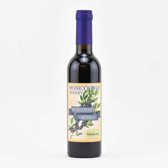 Honeywood Huckleberry Wine front of bottle