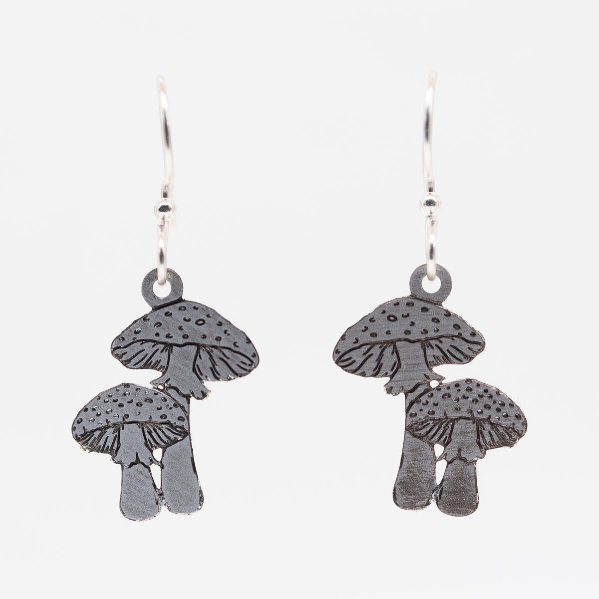Mushroom Earrings For Women – Statement Bluestone Dangle Earrings, Unique Fish Hook Piercing, Gift For Teens & Girls - View #2