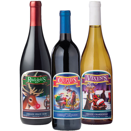 Eola Hills Winery Reindeer Holiday Wine Trio