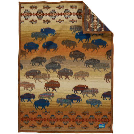 Pendleton Prairie Rush Hour Wool Baby Blanket, Crib