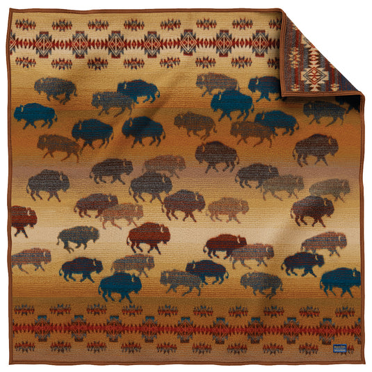 Pendleton Prairie Rush Hour Wool Throw Blanket