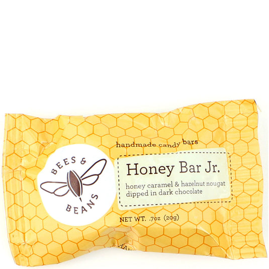 Bees & Beans Reserve Chocolate Caramel and Honey Junior Bar, 0.7oz.