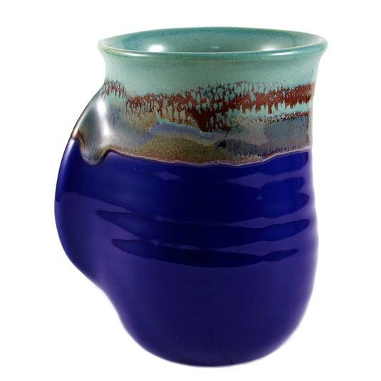 Clay in Motion Mystic Water Handwarmer Mug, Right Hand