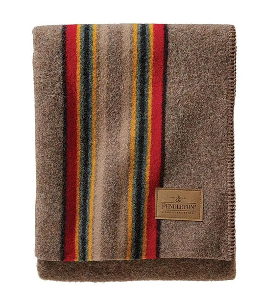 Pendleton Yakima Camp Mineral Umber Wool Blanket, Throw