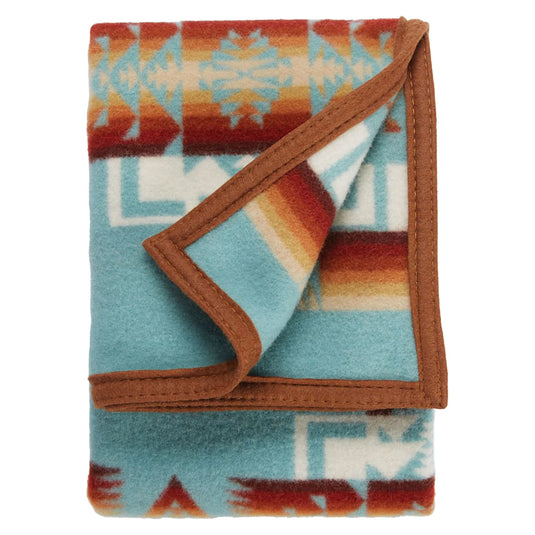 Pendleton Chief Joseph Muchacho Aqua Wool Baby Blanket