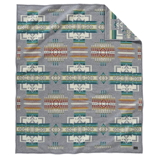 Pendleton Grey Chief Joseph Wool Blanket Twin Front