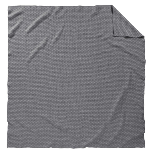 Pendleton Grey Slate Lattice Weave Wool Blanket Front