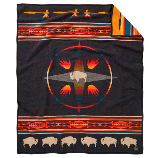 Pendleton Oxford Big Medicine Wool Blanket Twin Front