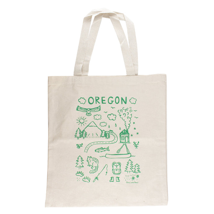 One Lane Road Oregon Mountains Canvas Tote Bag
